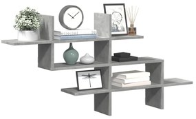 Scaffale A Muro Grigio Cemento 124,5x18x60,5 Cm İn Truciolato /