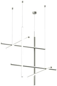 Flos Coordinates Suspension 3 CLIII Lampada sospesa a luce diffusa alimentazione remota in alluminio argent moon