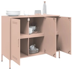 Credenza rosa 100,5x39x79 cm in acciaio laminato a freddo