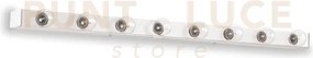 Prive' applique 8 luci attacco e14 bianco 80,5cm