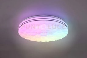 Plafoniera tiger led rotonda con superficie organica d.38 cm  effet...