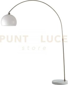 Piantana plaza bianca 1 luce attacco e27 152x35x200cm con base in m...