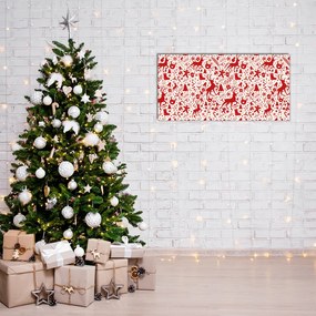 Quadro acrilico Renna di Natale Decorazione invernale 100x50 cm
