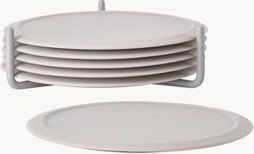 Set da 6 sottobicchieri in silicone con supporto Plain