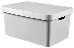 Cassetta di stoccaggio grigia con coperchio , 45 l Infinity - Curver