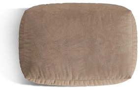 Poggiapiedi componibile marrone chiaro con rivestimento in velluto Martina – Micadoni