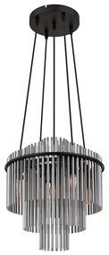Globo 15698H2 - Lampadario a sospensione con filo GORLEY 5xE14/40W/230V nero
