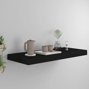 Scaffale A Parete Nero 60x23,5x3,8 Cm İn Mdf /