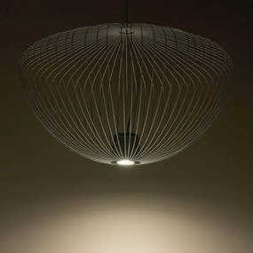 Nowodvorski Lighting Lampada a sospensione Pumpkin L, grigio chiaro, Ø 70 cm, metallo, GU10