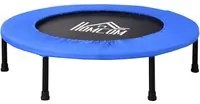 Trampolino Elastico Fitness 91 cm in Acciaio e PVC Nero e Blu