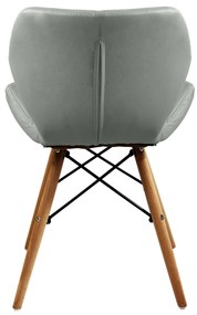 NAOMIE - sedia moderna in ecopelle e legno