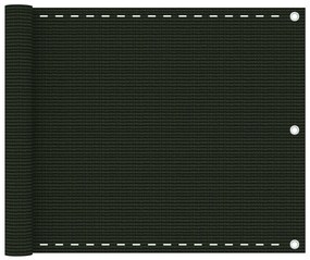 Schermo Frangivista Per Balcone Verde Scuro 75x600 Cm İn Hdpe /