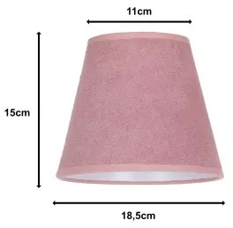 Duolla - Paralume per lampada da tavolo  SOFIA XS E14 diametro 18,5 cm rosa