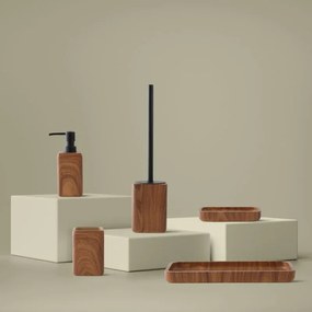 Set accessori bagno 2 pezzi in poliresina effetto legno Radici