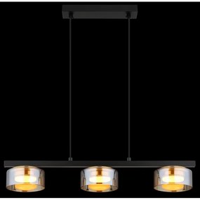 Globo 16055-3HG - Lampadario LED a sospensione con filo HIGGINS 3xGX53/6W/230V fumé/marrone