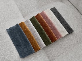 Divano grigio chiaro con rivestimento in ciniglia 237 cm Whesley – Bobochic Paris