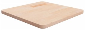 Piano Tavolo Quadrato 50x50x2,5 Cm Massello Rovere Non Trattato /