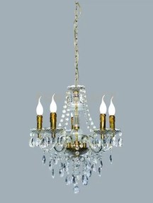 Luster lampadario 5 luci oro d.52cm attacco e14