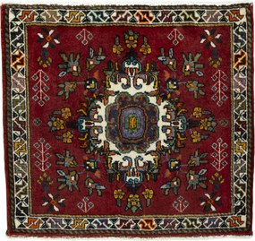 Shiraz Tappeto persiano 60 x 70 Rosso (Iran) Annodato A Mano
