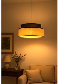 Lampadario a sospensione con filo BOHO 1xE27/60W/230V diametro 40 cm marrone/beige