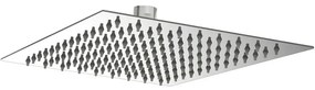 Soffione doccia rettangolare 25x15 cm cromato lucido in acciaio inox