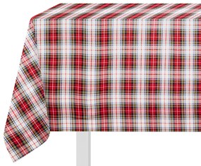 Tovaglia natalizia 140x240 cm tartan bianco