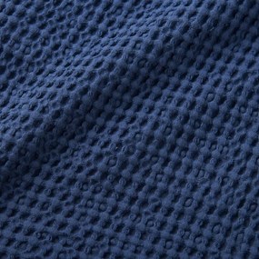 Coperta blu scuro in cotone 150x200 cm Jaipur Chunky Waffle – Pineapple Elephant