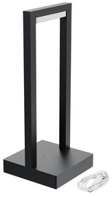 Lampada da Tavolo Ricaricabile 2.2W IP54 CCT Serie VELA - Nera