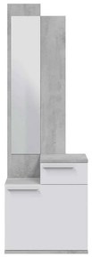 INGRESSO CON SPECCHIO, SCARPIERA E CASSETTO GRIGIO/BIANCO KAREN