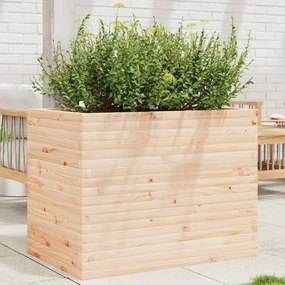 Fioriera Da Giardino 90x60x68,5 Cm İn Legno Massello Di Pino /