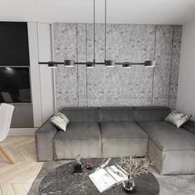 Lampadario a sospensione SORA 6 Nero 6xGX53 da interno Colore del corpo Nero