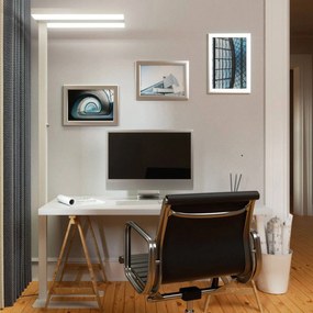 Lampada LED da pavimento Logan Basic, bianco, 6.000 lm, dimmerabile Arcchio,, Bianco / Opale, Studio / Ufficio, Alluminio, Moderno