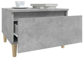Tavolino grigio cemento 50x46x35 cm in legno multistrato
