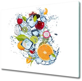 Tagliere in vetro Frutta e ghiaccio 60x52 cm
