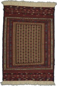 Kilim Tappeto 100 x 140 Marrone (Afghanistan) Tessuto A Mano