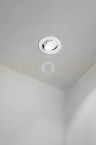 Oasis faretto da incasso orientabile in alluminio bianco d.9cm 1 lu...