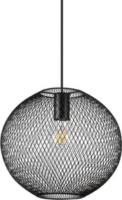 Net sospensione in rete metallica 1 luce attacco e27 29,5cm nera