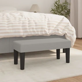 Panca grigio chiaro 70x30x30 cm in tessuto