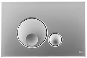 Placca di comando Oli Globe cromo satinato 23 cm in ABS con doppio scarico