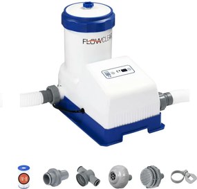 Bestway - 58680 Pompa di filtraggio a cartuccia con Wifi da 7.570 l/h