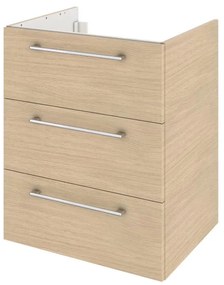 Mobile da bagno sotto lavabo SENSEA Remix rovere lucido L 60 x H 73 x P 46 cm 3 cassetti, lavabo non incluso