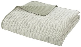 Copriletto verde con rivestimento trapuntato 220x230 cm Stripe – Catherine Lansfield