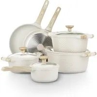 Batteria pentole 10 pezzi Bambù bianca