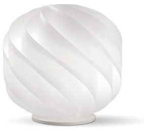 Lampada Da Terra Con Base Globe 1 Luce In Polilux Bianco D55 Made In Italy