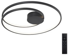 Brilagi- Plafoniera da soffitto dimmerabile a LED TWISTER LED/75W/230V Ø 70 cm nera +telecomando