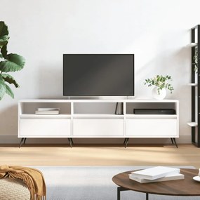 Mobile Porta Tv Bianco 150x30x44,5 Cm İn Legno Multistrato /