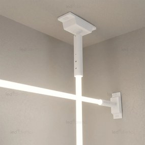 Profilo Sospeso STARLINE Bianca 25m per strisce LED con Banda e fissaggio Variante Lunghezza 25 Metri