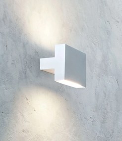 Flos Tight Light Lampada Applique 16x13 da parete a luce diretta/indiretta per interni in alluminio Bianco