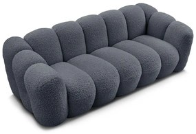 Divano grigio scuro con rivestimento in bouclé 232 cm Hippolyte – Bobochic Paris