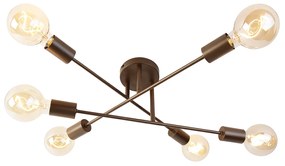 Plafoniera Smart Bronzo Scuro 6 Luci Incluse 6 Wifi G95 - Sydney